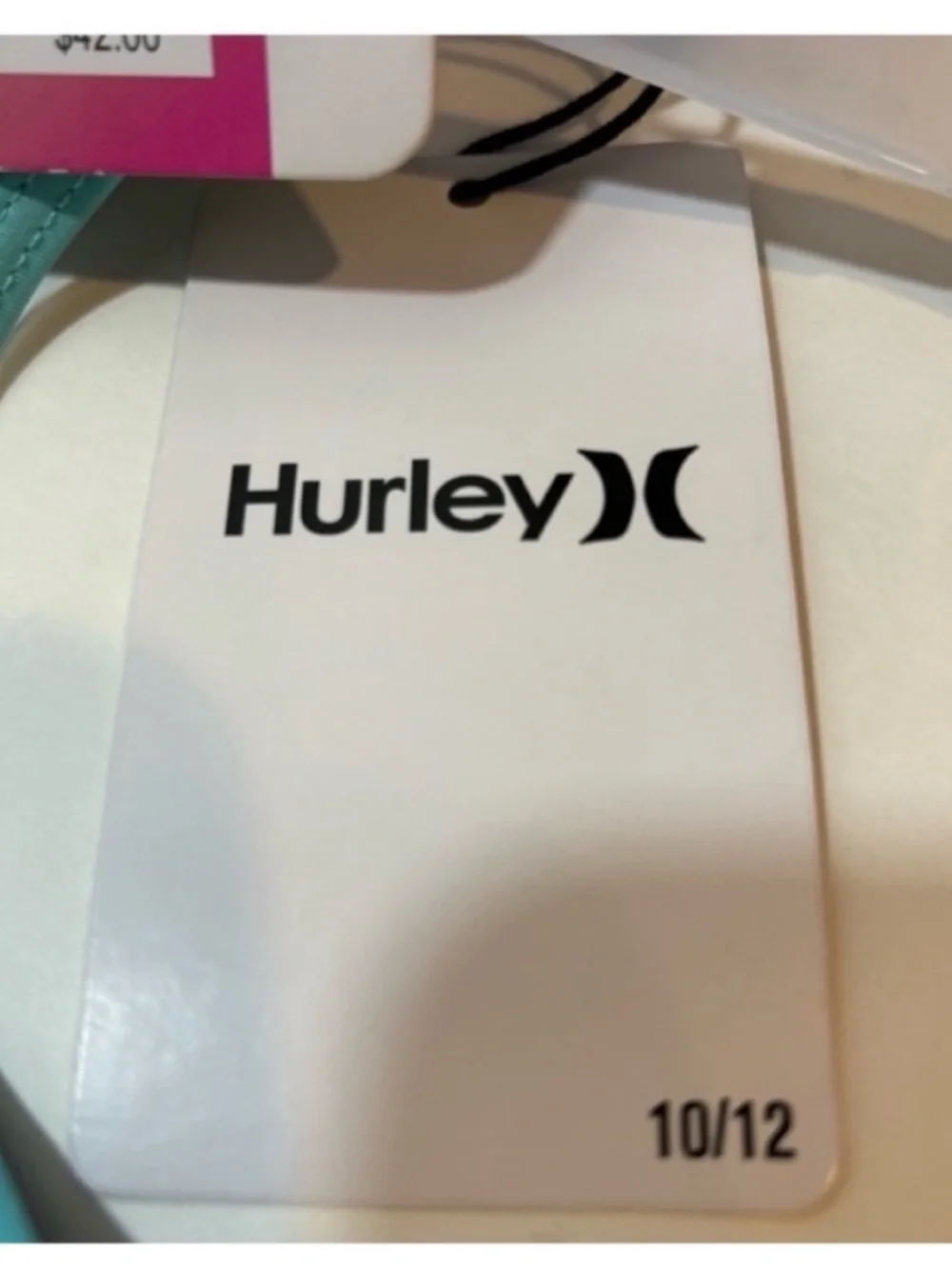Hurley NEW One Piece Swimsuit Purple Blue Green Girls 10/12 Silver Heart Beach